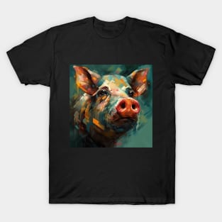 Caricature abstract pig illustration T-Shirt